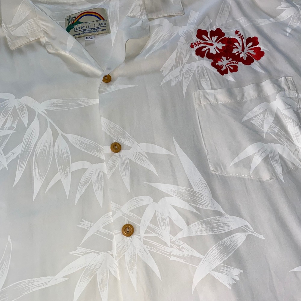 Paradise Found Hawaiian Shirt Rayon Mens 2XL Floral Hibiscus Honolulu Cruise AOP - Picture 11 of 11